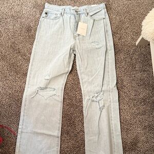 KanCan Light Blue Distressed Flare Jeans